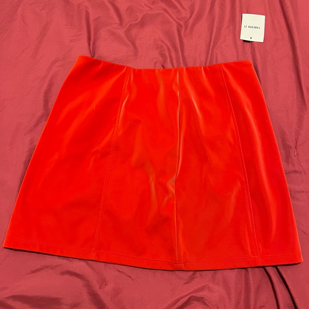 cute red mini skirt